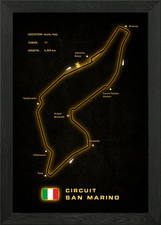 Listing image for San Marino Circuit Framed Wall Art Poster Canvas Print Picture