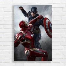 Listing image for Heroic Superheroes Epic Battle Original Canvas Print Large Picture Wall Art
