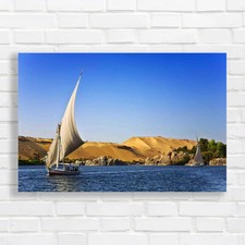 Listing image for The Nile At Aswan Egypt Canvas Print Large Picture Wall Art
