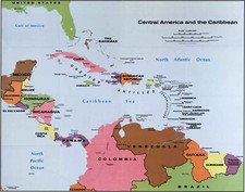 Listing image for 1990 CIA Map Central America and the Caribbean Wall Art Poster Print Home School