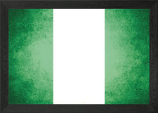 Listing image for Nigeria vintage flag Framed Wall Art Poster Canvas Print Picture
