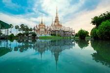 Listing image for Thailand Temple Reflecting on Body of Water Art Wall Decor - POSTER 20x30