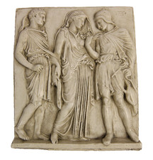 Listing image for Classical Trio 3D Relief Wall Decor 10.5 X 9.5 Inches Vintage Excellent Cond