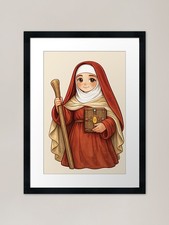 Listing image for Saint Brigid of Ireland ute Celt Framed Wall Art Poster Canvas Print Picture