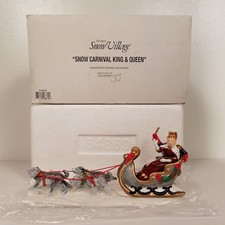 Listing image for DEPARTMENT 56 SNOW CARNIVAL KING & QUEEN Snow Village Collectible (C01)