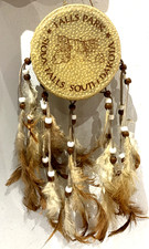 Listing image for Vtg. Native American Wall Hanging Drum Protection Art Decor Falls Park Souvenir