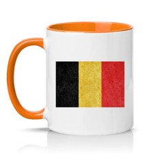 Listing image for Belgium Flag Unisex 11oz Ceramic Mug Vintage Distressed Travel Souvenir Gift