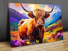 Listing image for Majestic Highland Cow Canvas Art