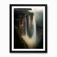 Listing image for Tequendama Falls, Colombia Realisti Framed Wall Art Poster Canvas Print Picture