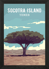 Listing image for Socotra Island Framed Wall Art Poster Canvas Print Picture
