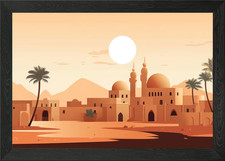 Listing image for Desert city architecture Framed Wall Art Poster Canvas Print Picture