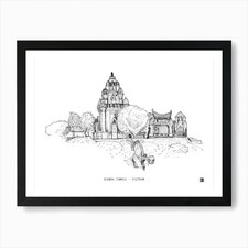 Listing image for Champa Temple Vietnam Cultural Arch Framed Wall Art Poster Canvas Print Picture