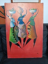 Listing image for Original African Folk Art Mozambique Ally Jose Moiane Acrylic Painting