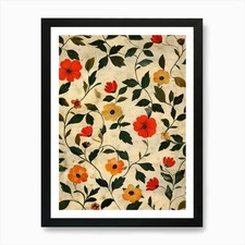 Listing image for Traditional Indian Folk Art-Tree Of Framed Wall Art Poster Canvas Print Picture