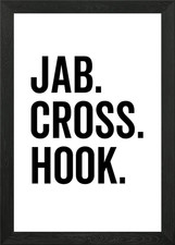 Listing image for Jab Cross Hook Framed Wall Art Poster Canvas Print Picture