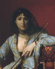 Listing image for Jean Leon Gerome - Veiled Circassian Lady (1876) Signed - 17"x22" Fine Art Print