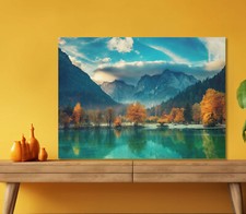 Listing image for Triglav Mountain Peak Sunrise 5mm thick Plastic Poster Ready to Hang 60x45cm