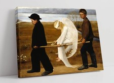 Listing image for THE WOUNDED ANGEL BY HUGO SIMBERG -DEEP FRAMED CANVAS WALL ART PRINT