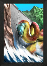 Listing image for Nyaminyami, the Dam-Breaker Framed Wall Art Poster Canvas Print Picture