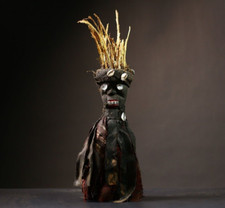 Listing image for African Songye Power Figure Tribal Wood Carving Handmade Ritual Sculpture-G4486