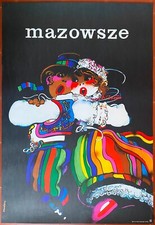 Listing image for Polish Poster MAZOWSZE Folklore Folk Ensemble Music And Dance SWIERZY 1976