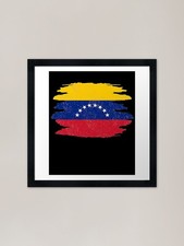 Listing image for Venezuela Vintage Flag Venezuelan P Framed Wall Art Poster Canvas Print Picture