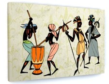 Listing image for AFRICAN TRIBAL LADIES CANVAS PICTURE PRINT WALL ART FRAMED