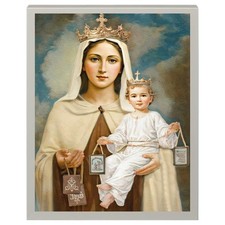 Listing image for MARY, OUR LADY OF MOUNT CARMEL AND BABY JESUS - FRAMED PRINT / PICTURE 340-GY