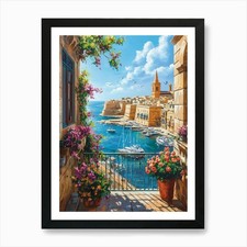 Listing image for A Photorealistic Poster Of Malta Ar Framed Wall Art Poster Canvas Print Picture