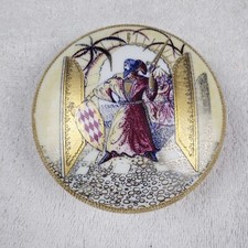 Listing image for Vintage Grimaldi Porcelain 97 Trinket Dish Collectible Gold Inscription Numbered