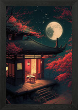 Listing image for Japanese Shrine Framed Wall Art Poster Canvas Print Picture