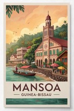 Listing image for Captivating Mansôa, Guinea-Bissau Travel Poster - Vibrant African City Art Print