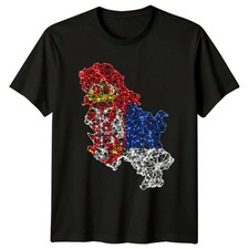Listing image for Serbia Flag Map Mesh T-Shirt Serbian Heritage Geography Gift For Him And Her