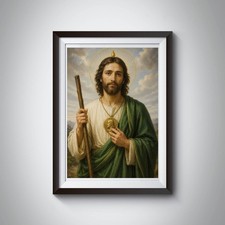 Listing image for St Saint Jude Thaddeus Catholic Holy A4 Poster Wall Art Decor Print Picture