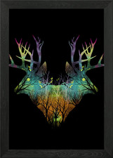 Listing image for Spirit Animal Framed Wall Art Poster Canvas Print Picture