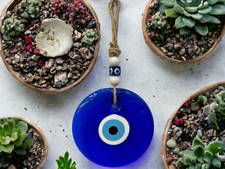 Listing image for Evil Eye , Turkish Eye , Lucky Eye for Evil Eye wall hanging - 13 and 15 cm