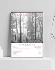 Listing image for Taylor Swift Folklore Album Premium Music Poster | Artwork Tracklist